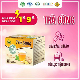 Trà Gừng hộp 30 Túi Lọc x 3gram Siêu Thị Thiên Nhiên, giải cảm, giảm ho, làm ấm cơ thể