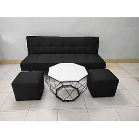 Bộ sofa bed 1m7 Juno sofa bao gồm 2 đôn và bàn kim cương - combo 6 món như hình sale sốc