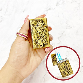 Mua Hột quẹt bật lửa khè 2 tia hình mã đáo thành công - xài ga