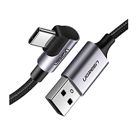 cáp USB 1.5M đầu Type-C bẻ góc 90 độ  Ugreen 284US60782CS - Hàng chính hãng
