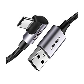 Mua Ugreen UG70255US284TK 3M màu đen cáp USB đầu Type-C bẻ góc 90 độ 3A - HÀNG CHÍNH HÃNG