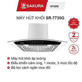 Mua Máy Hút Mùi Kính Cong Cảm Ứng SAKURA SR-7730G Hàng Chính Hãng