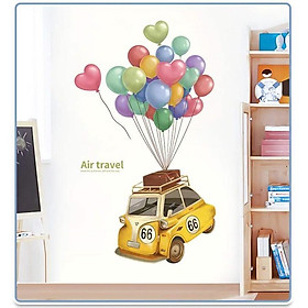 Decal dán tường XE HƠI BÓNG BAY - Trang trí nội thất
