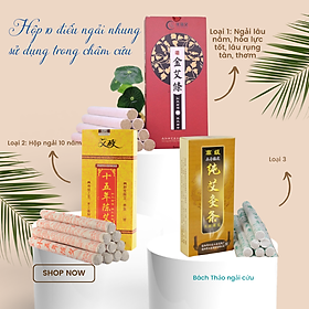 Mua Hộp 10 điếu ngải nhung sử dụng trong châm cứu- Nhang Ngải cứu nhung