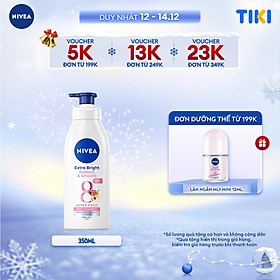 Sữa Dưỡng Thể NIVEA Extra Bright Dưỡng Sáng Da Mịn Da (350 ml) - 98412/98413/88311