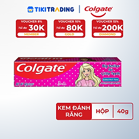 Kem Đánh Răng Colgate Trẻ em Barbie Hương Dâu 40G (Bao bì ngẫu nhiên)