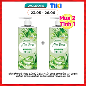 Kem Tắm Watsons Love My Skin Aloe Vera Scented Cream Body Wash 700ml