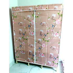 Mua (TỦ SIÊU TO)Tủ vải khung gỗ 5 buồng 10 ngăn  khung gỗ vuông  sàn ván | kích thước 205*44*170 cm