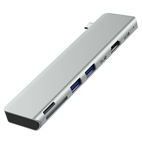 Mua Cổng chuyển USB-C 7in1 HDMI 4K 60Hz/ USB-C Hub/ TF/ SD/ USB 3.0 cho Macbook - 7in1-3 4K 60Hz