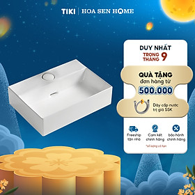 Mua Lavabo đặt bàn TUSLO Pro PALL015  sứ vuông để bàn  chất liệu sứ Ceramic cao cấp  công nghệ men Nano kháng khuẩn đến 89% - Hàng chính hãng