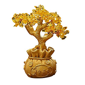 Feng Shui Money Tree Tabletop Ornament for Indoor Spring Festival Decoration - S