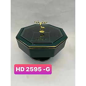 Mua Khay mứt bằng sứ sang trọng trang trí nắp hươu