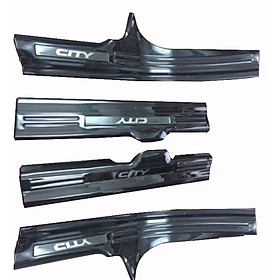 Bộ Nẹp Bước Chân Trong Ngoài Mạ Titan Cao Cấp Dành Cho Ô Tô Honda City 2011-2018