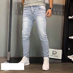 Quần jean nam xanh bạc Julido Store, chất jean co dãn 4 chiều tôn dáng nam tính BC5678