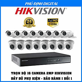 Mua TRỌN BỘ 16 CAMERA 2MP HIKVISION SIÊU NÉT - Hàng Chính Hãng