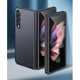 Ốp lưng dành cho Samsung Galaxy Z Fold 3 hiệu X Level vân sợi carbon chống sốc chống vân tay chống bẩn - Hàng nhập khẩu