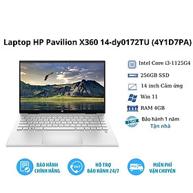 Mua Máy tính xách tay Laptop HP Pavilion X360 14-dy0172TU (4Y1D7PA)/Core i3-1125G4/ RAM 4GB/ 256GB SSD/ Intel UHD Graphics/ 14.0inch FHD/ 3Cell/ Win 11SL/ 1Yr - Hàng chính hãng