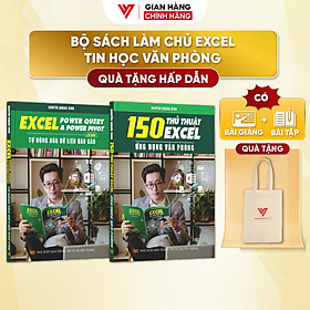 Combo 2 Sách Power Query & Power Pivot Và 150 Thủ Thuật Excel Ứng Dụng Văn Phòng Kèm Video Khóa Học