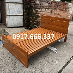 Mua Giường sắt hộp vuông 4x8 màu nâu giả gỗ cao cấp dành cho gia đình