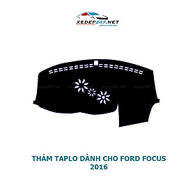 Thảm Taplo dành cho xe Ford Focus 2006 đến 2016 chất liệu Nhung, da Carbon, da vân gỗ