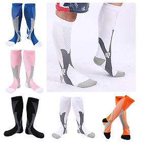 5 Pairs Mens Sports Compression Socks Calf Knee High Stockings Sneaker Socks