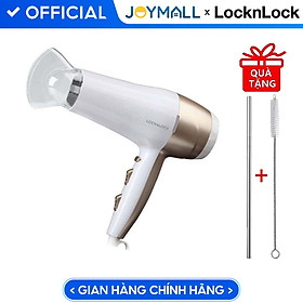 Máy Sấy Tóc Lock&Lock ENA136WHT 2000-2200W (Màu Trắng) - Hàng chính hãng, Tặng Kèm Ống Hút Inox Và Cọ Rửa Ống Hút