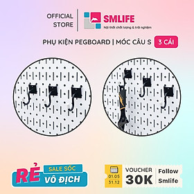Mua Bộ 3 móc câu S Pegboard bằng thép sơn tĩnh điện hiện đại - Phụ kiện cho bảng treo dụng cụ cơ khí