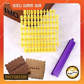Khuôn dập chữ lên bánh quy gồm chữ cái và số - Dụng cụ làm bánh