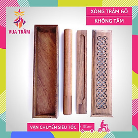 Hộp xông trầm hương nhang không tăm, hộp đốt trầm + Ống nhang + 100 cây trầm