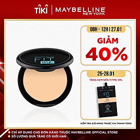 Phấn Nền Kiềm Dầu Chống Nắng 12H SPF 28 PA+++ Mịn Lì Lâu Trôi Fit Me Maybelline New York Compact Powder 6g