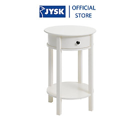 Tủ đầu giường JYSK Egeby gỗ công nghiệp trắng DK40xC61cm