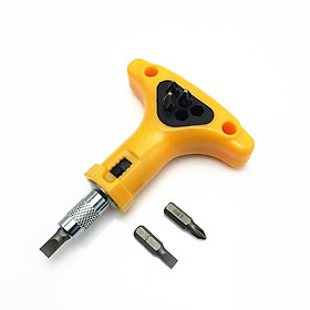 Hình ảnh sách Torque Ratchet Wrench Screwdriver Screw Release Tighten Socket Spanner+ Bits