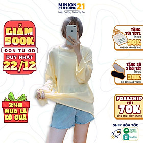 Áo thun xuyên thấu dài tay Minion Clothing form rộng, dáng Unisex phong cách Ulzzang, thời trang Streetwear A1942