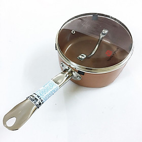 Quánh, Nồi nắp kính cao cấp Hợp kim tráng men đáy từ 18cm tay cầm chống nóng SC_M2018