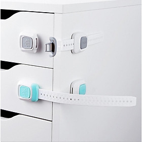 Mua Dây Khóa Tủ Lạnh  Ngăn Kéo Có Nút Bấm Và Điều Chỉnh Kích Thước Dài 24Cm - HENRYSA - 1 dây