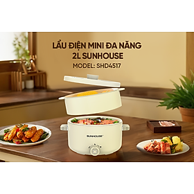 Mua Lẩu điện mini đa năng Sunhouse SHD4516  SHD4517 - Đa năng 4in1 - Lòng nồi inox 304 - Tích hợp tay cầm - Gia nhiệt trực tiếp - Hàng chính hãng