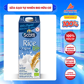 Sữa Gạo Tự Nhiên Hữu Cơ Riso Scotti - BIO Original Rice Drink - Hộp 1L