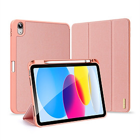 Bao Da Dành Cho iPad Gen 10 10.9 inch Dux Ducis Domo Series Có Khe Cắm Bút, Tự Động Tắt Mở - Hàng Chính Hãng