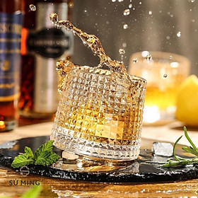 Mua Cốc Thuỷ Tinh Uống Whisky Cao Cấp  Xoay 360 Độ   vật decor thông minh   đồ gia dụng nhà hàng thông minh