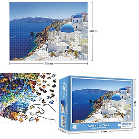 Bộ Tranh Ghép Xếp Hình 1000 Pcs Jigsaw Puzzle Aegean Sea Thú Vị Cao Cấp