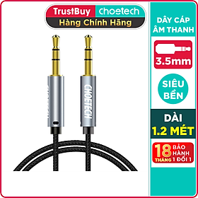 Hình ảnh Dây Cáp Nối Dài Âm Thanh 2 Đầu Đực 3.5mm Dài 1.2M CHOETECH AUX002 - Hàng Chính Hãng