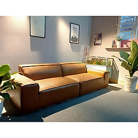 Mua Sofa băng da bò Italy Tundo màu vàng SFBCT15 2m4 hàng cao cấp chuẩn da bò nhập khẩu Ý