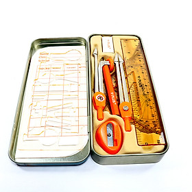 Bộ dụng cụ học sinh hộp sắt 8/ 9 món Stacom