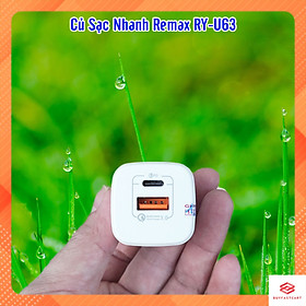 Mua Cốc sạc nhanh Remax RY-U63 2 cổng sạc QC 3.0 và PD 20W siêu nhỏ - Hàng nhập khẩu