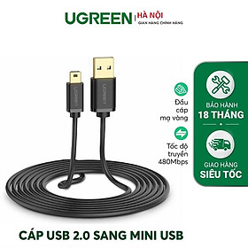 Mua Cáp dữ liệu USB 2.0 sang Mini USB truyền dữ liệu từ máy tính ra điện thoại dài 1M Ugreen ( 10355) hàng chính hãng