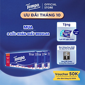 Khăn giấy bỏ túi cao cấp Tempo Regular - 4 lớp bền dai - Thương hiệu Đức (30 Gói)