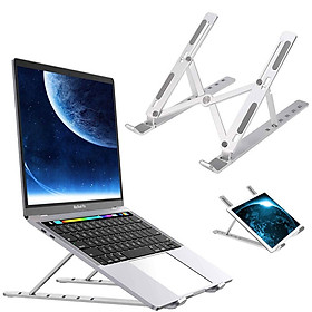 Giá Đỡ Laptop Bằng Hợp Kim Nhôm Chắc Chắn Hỗ Trợ Tản Nhiệt, Có Thể Gấp Gọn, Chỉnh Độ Cao Theo Nhu Cầu Sử Dụng GD02 Hàng Chính Hãng