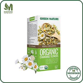 Hoa Cúc La Mã Chamomile Nguyên Bông Hữu Cơ Green Nature 100g - Thanh Nhiệt, Mát Gan, Cải Thiện Giấc Ngủ, Giúp Thư Giãn & Làm Đẹp Da, Tốt Cho Tim Mạch, Giảm Cân, Eatclean, Healthy