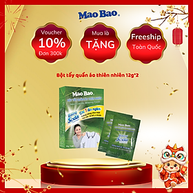 Bột Tẩy Quần Áo Thiên Nhiên Mao Bao chứa Baking Soda (12g x 2 gói)