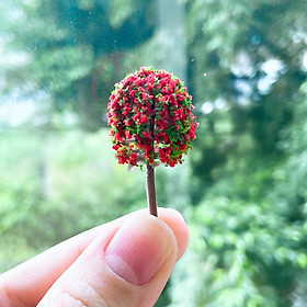 Tiểu cảnh mini ️ Mô hình cây nở hoa trang trí tiểu cảnh, non bộ, bán cạn